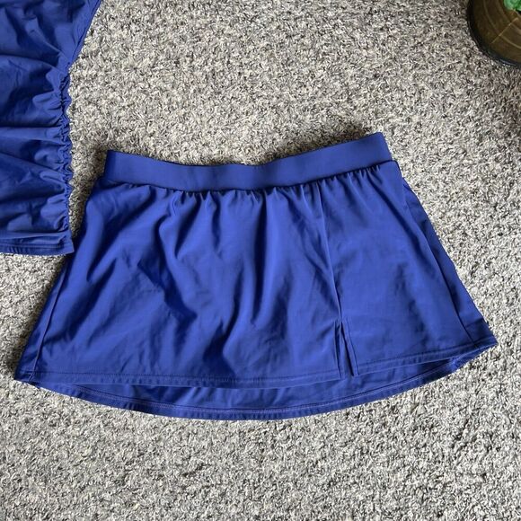 MiracleSuit Talbots Tankini Swim Skirt Set Swimsuit Navy Blue Women Size 6 New - Picture 3 of 7